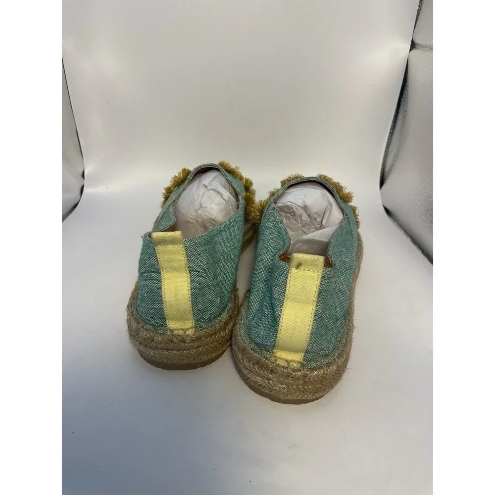 Silvia‎ Cobos Mocasines Womens Leather Flat Tassel Espadrilles Size 10